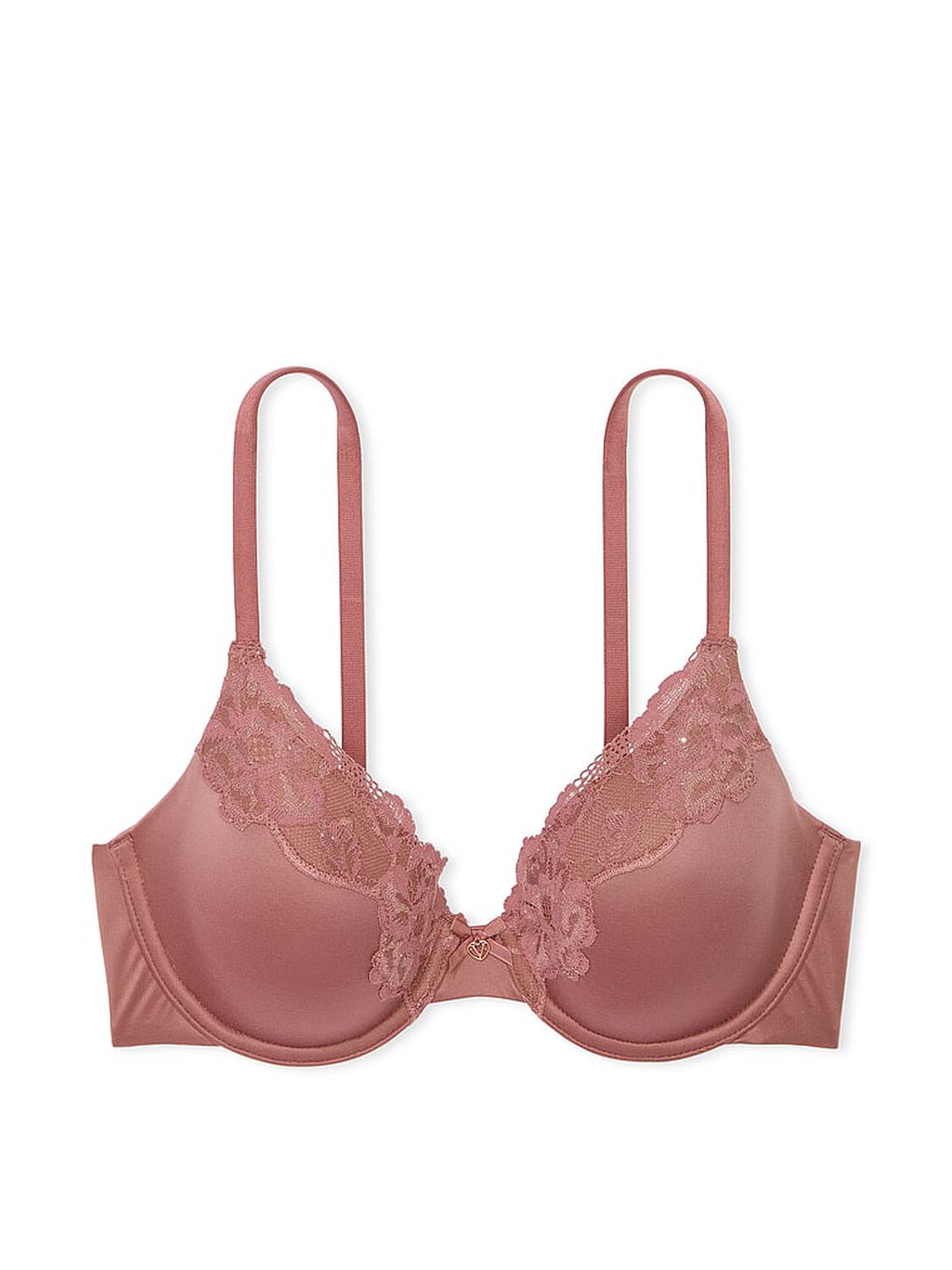 vs Body By Victoria Lace-Trim Lightly Lined Full-Coverage Bra Vintage Rose 3 of 4 