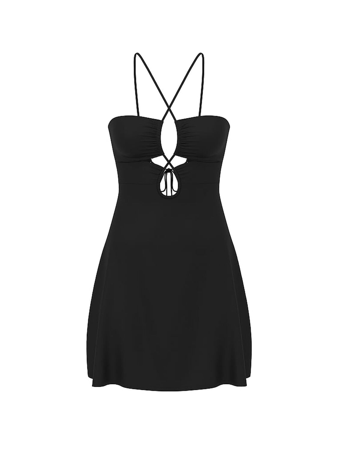 vs Victoria's Secret Swim Beachwear Convertible Mini Dress Pure Black 3 of 3 