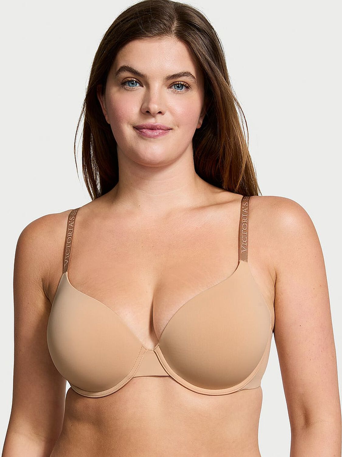 vs The T-Shirt Lightly Lined Smooth Demi Bra Praline 1 of 3 
