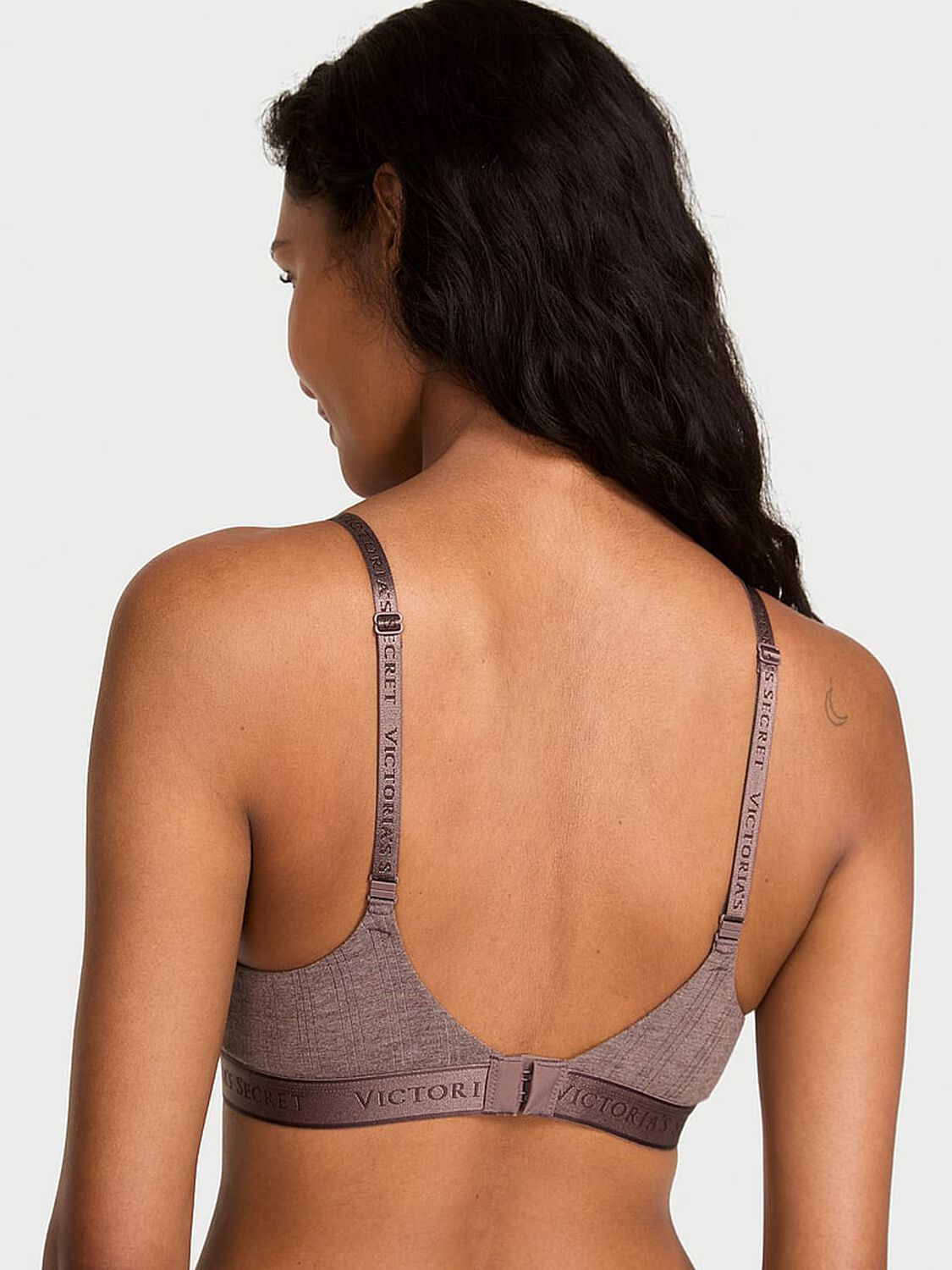 vs The T-Shirt Ultra-Fine Modal Lightly Lined Wireless Bra Heather Cocoa Blush 1 of 3 