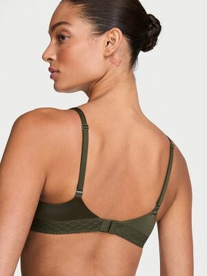Lace-Trim Lightly Lined Demi Bra