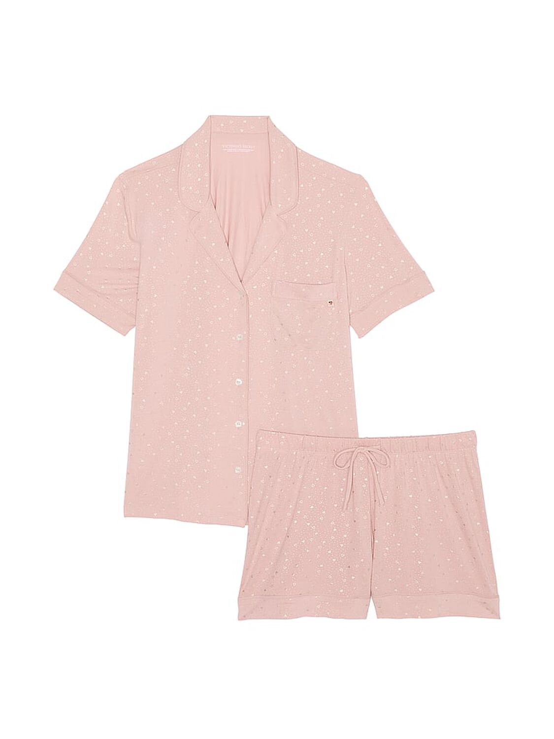 vs Victoria's Secret Modal Short Pajama Set Pink Zinc Shimmer 3 of 3 