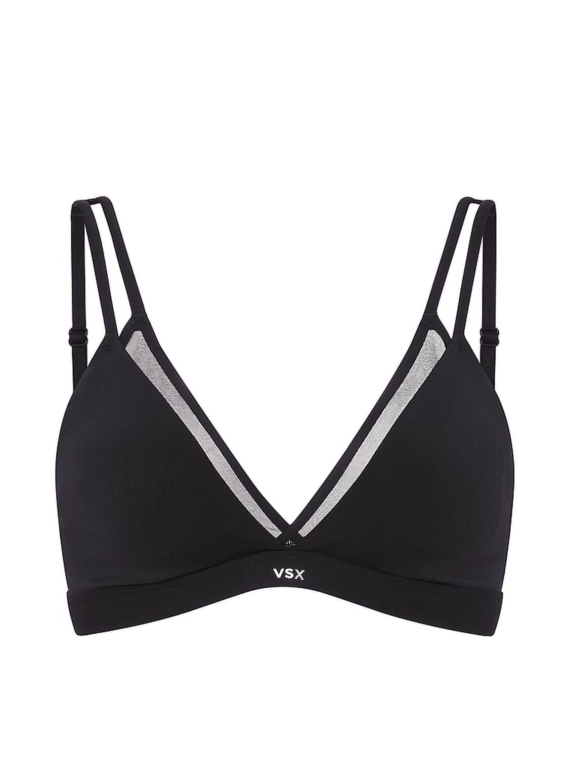 vs Vsx VSX Elevate&trade; Layered Triangle Sports Bra Black 3 of 3 