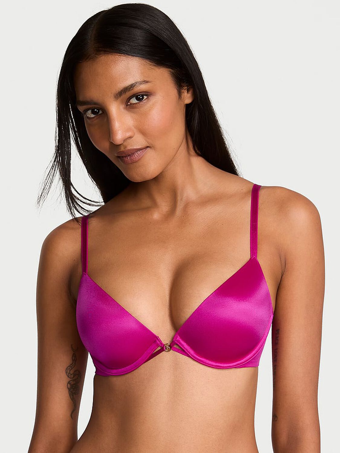 vs Very Sexy Smooth Lightly Lined Plunge Demi Bra Berrylicious 1 of 3 