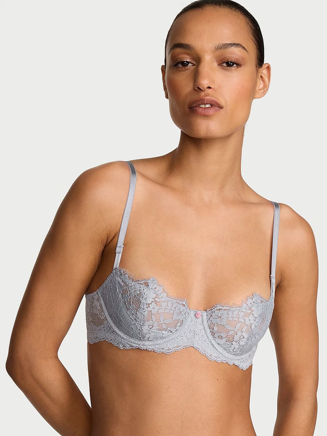 vs Dream Angels Wicked Unlined Lace Balconette Bra Star Struck 1 of 4 
