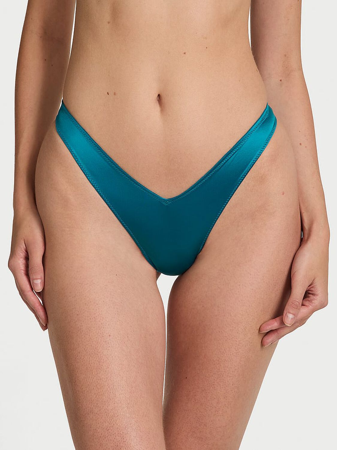 vs Very Sexy Smooth Strappy-Back High-Leg Thong Panty Jade 4 of 4 
