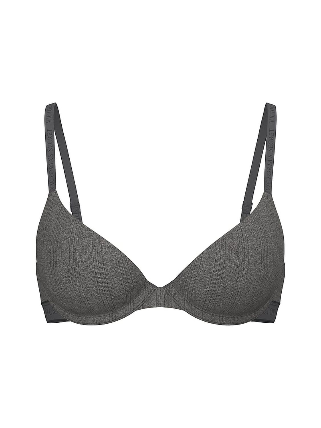vs The T-Shirt Ultra-Fine Modal Lightly Lined Demi Bra Heather Anthracite 1 of 4 