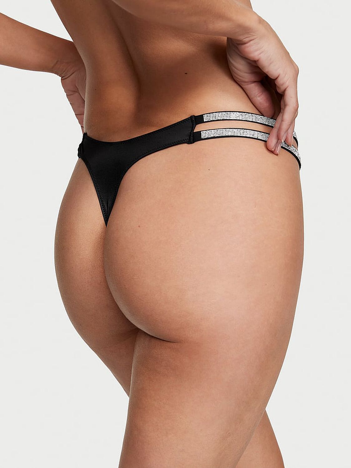 vs Very Sexy Double Shine Strap Smooth Thong Panty 2 of 4 