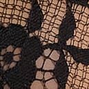 Sheer Dot Mesh & Lace Plunge Flutter Romper, Black, swatch