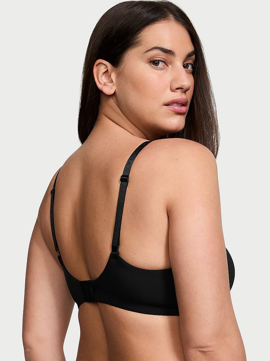 vs The T-Shirt Lightly Lined Smooth Demi Bra Black 2 of 3 