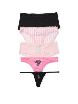 VSFS '26 5-Pack Cotton Lace-Trim Mixed Silhouette Panties