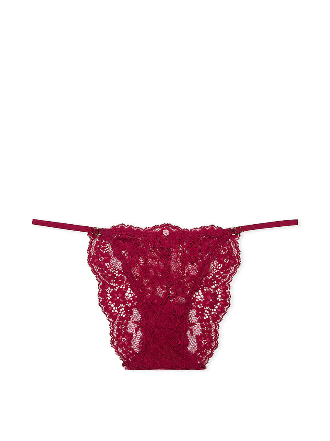 vs Dream Angels Lace Adjustable String Bikini Panty Campari Red 3 of 3 