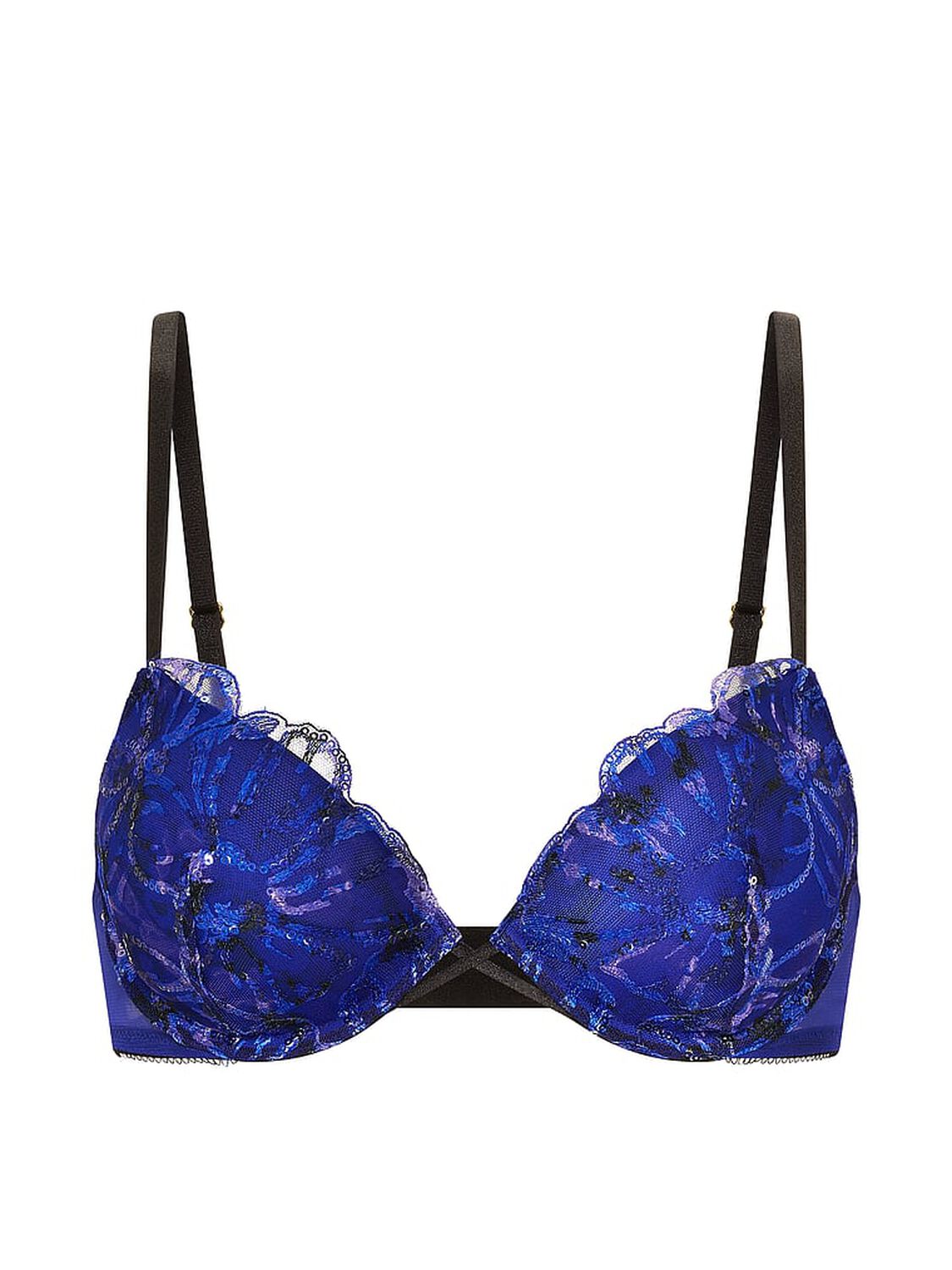 vs Very Sexy Party Floral Sequin Embroidery Push-Up Bra Blue Party Floral 3 of 3 