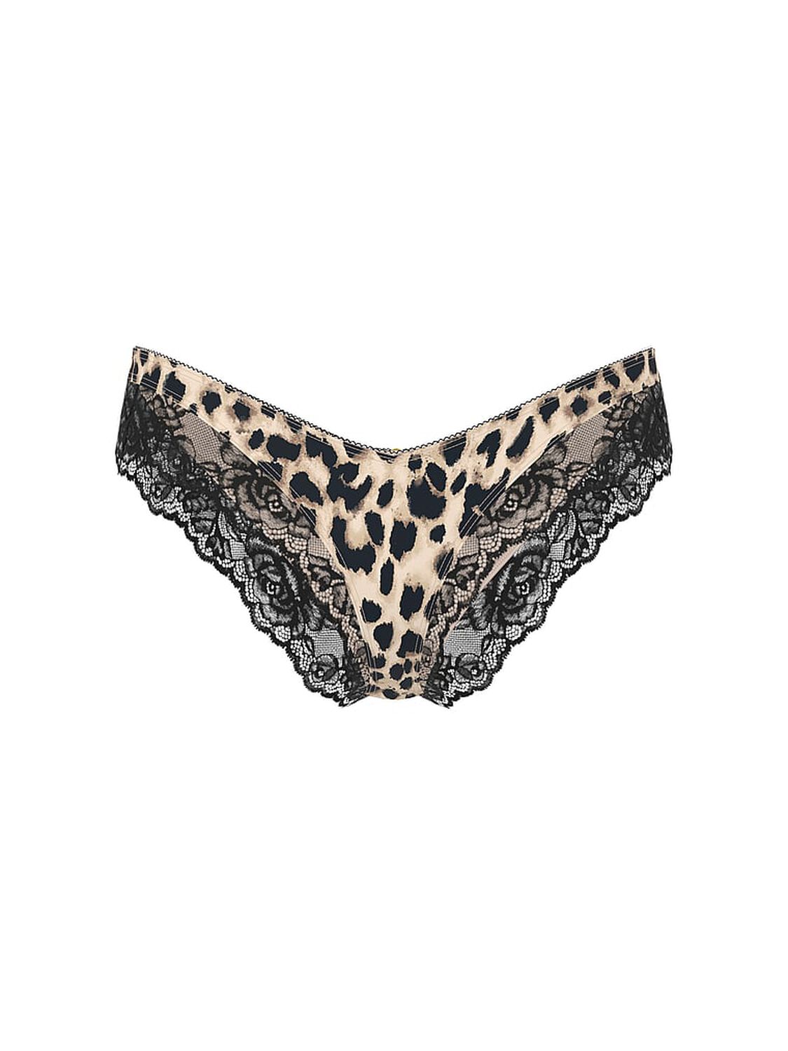 vs Very Sexy Rose Lace-Trim High-Leg Cheeky Panty Leopard 2 of 4 