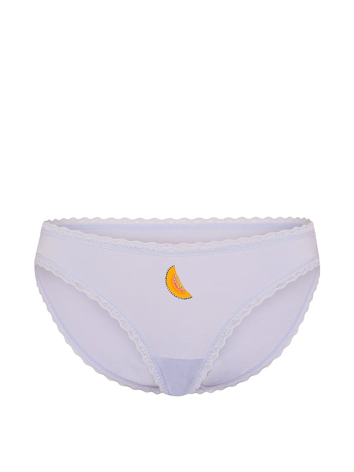 vs Lace Trim Cotton Lace-Waist Bikini Panty Belle Flower Fruit 3 of 3 
