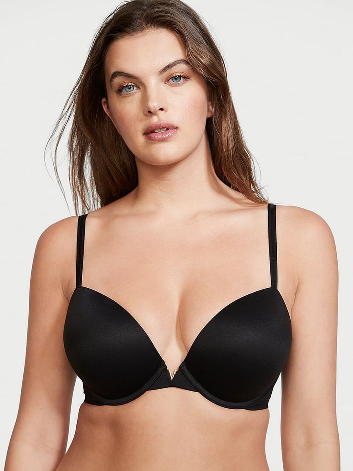vs Love Cloud Push-Up Plunge Bra Black 1 of 3 