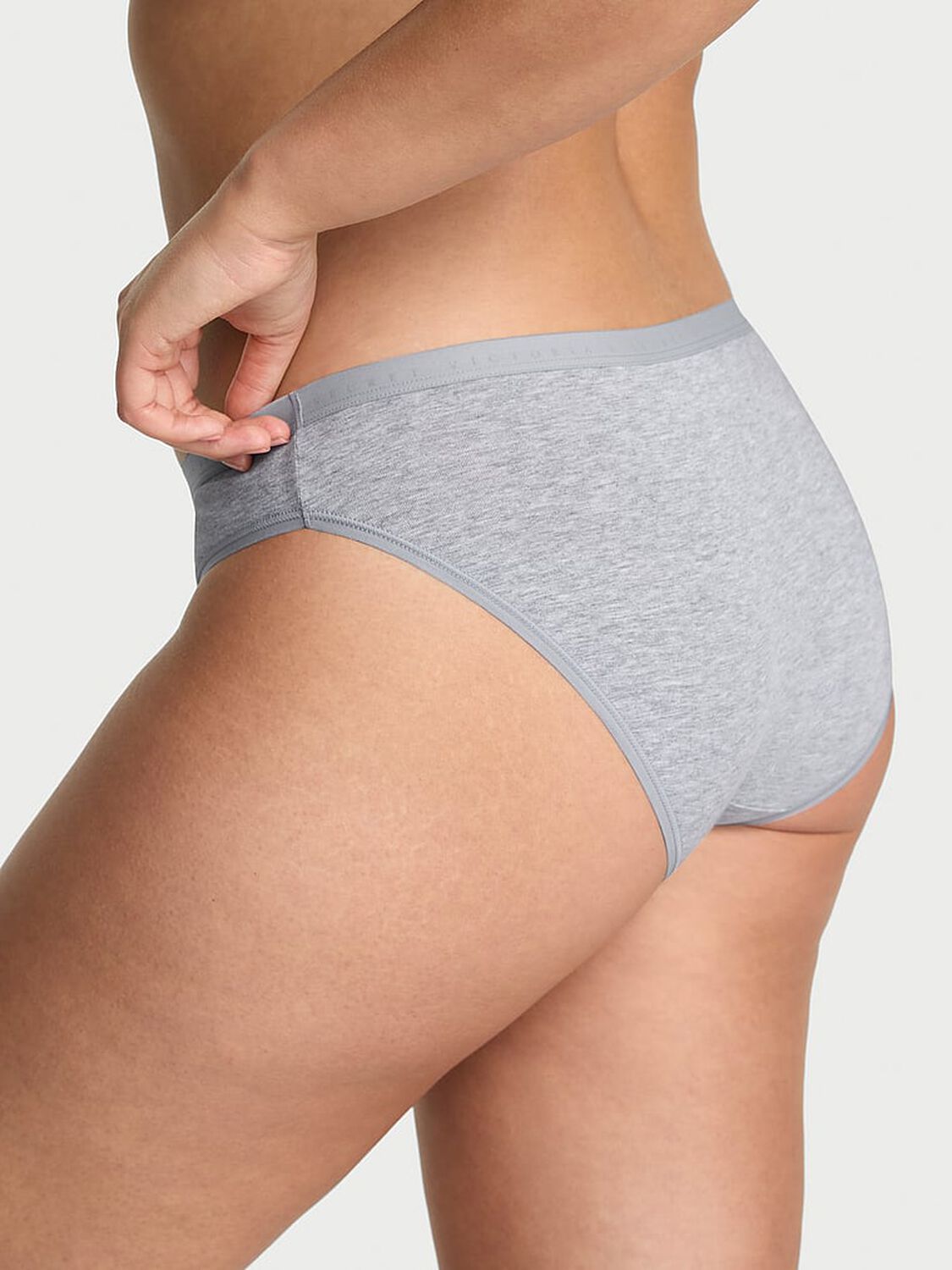 vs Victoria's Secret Stretch Cotton Bikini Panty Heather Grey Cat 2 of 3 