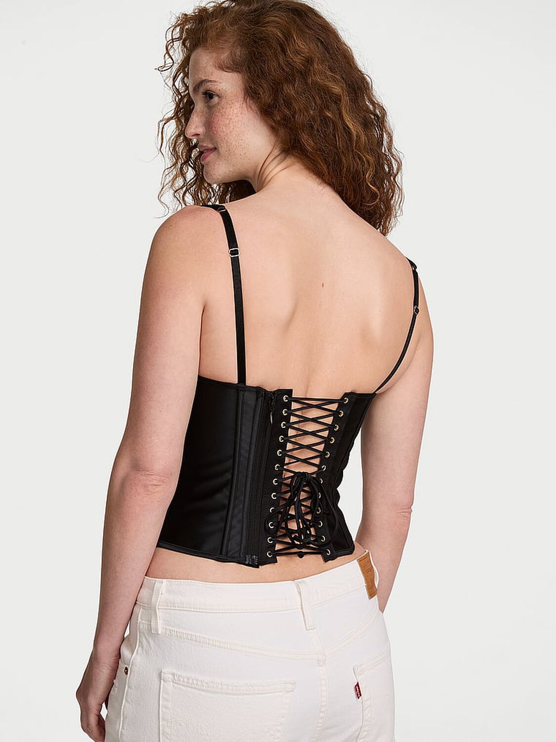 vs Very Sexy Push-Up Satin Corset Top Black 2 of 2 
