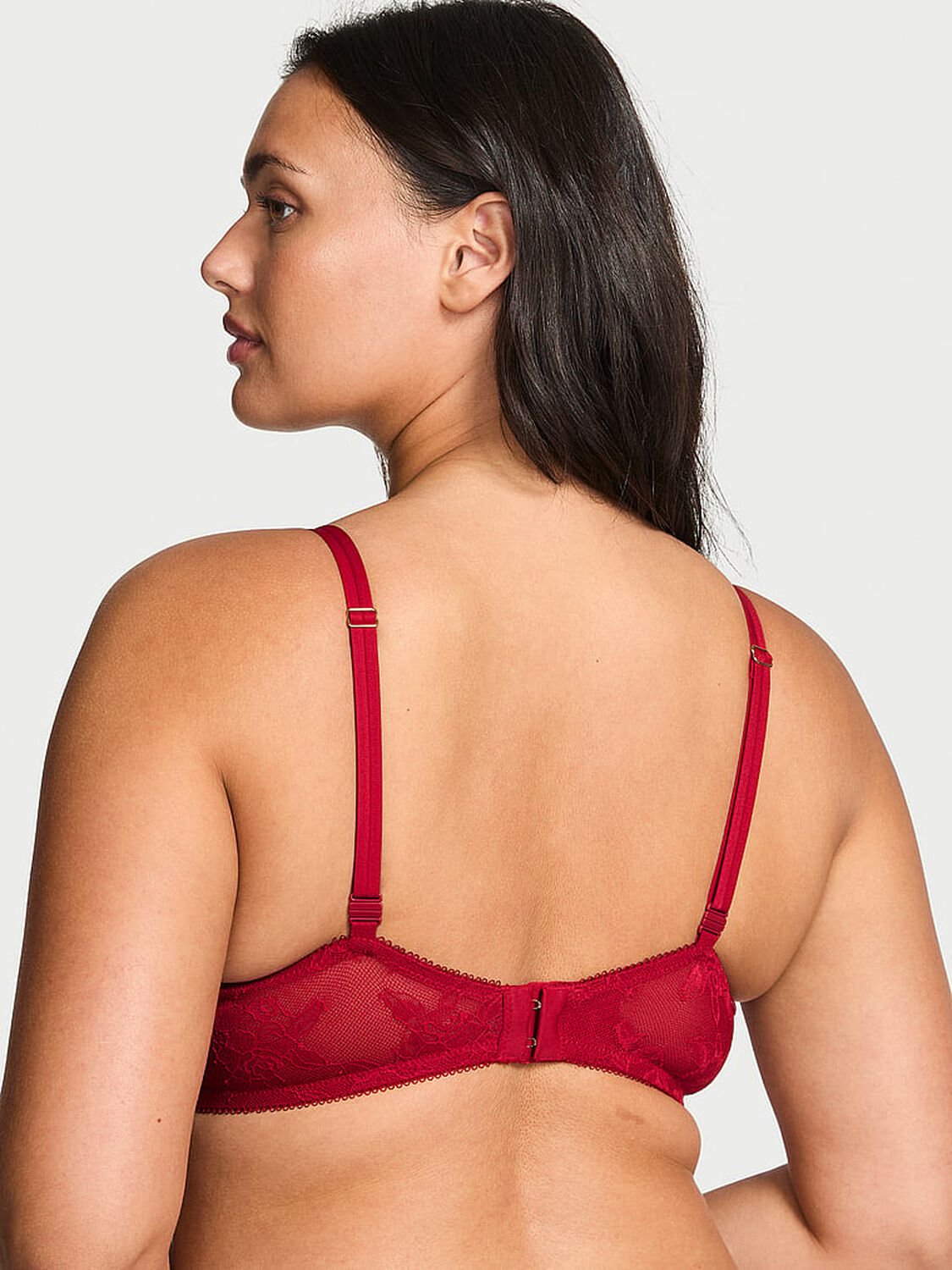 vs Very Sexy Rose Lace Push-Up Bra Red Lacquer 2 of 2 
