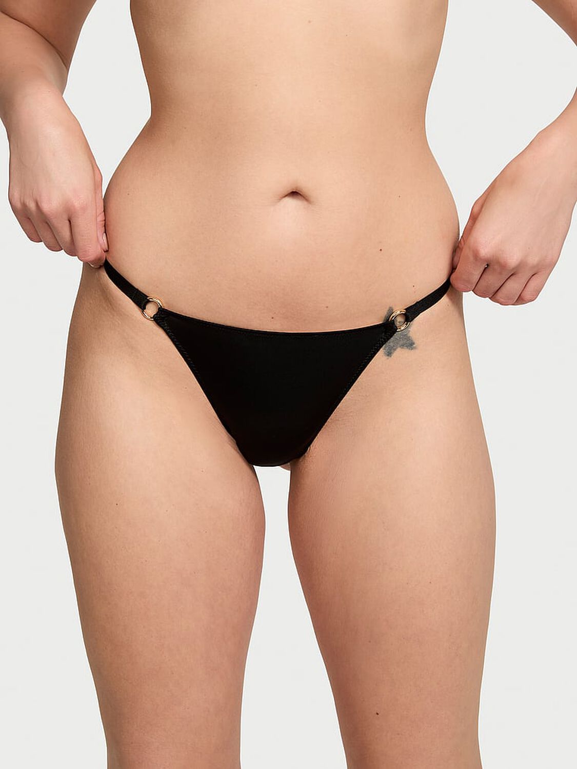 vs Very Sexy Ring Hardware V-String Panty Black 3 of 3 