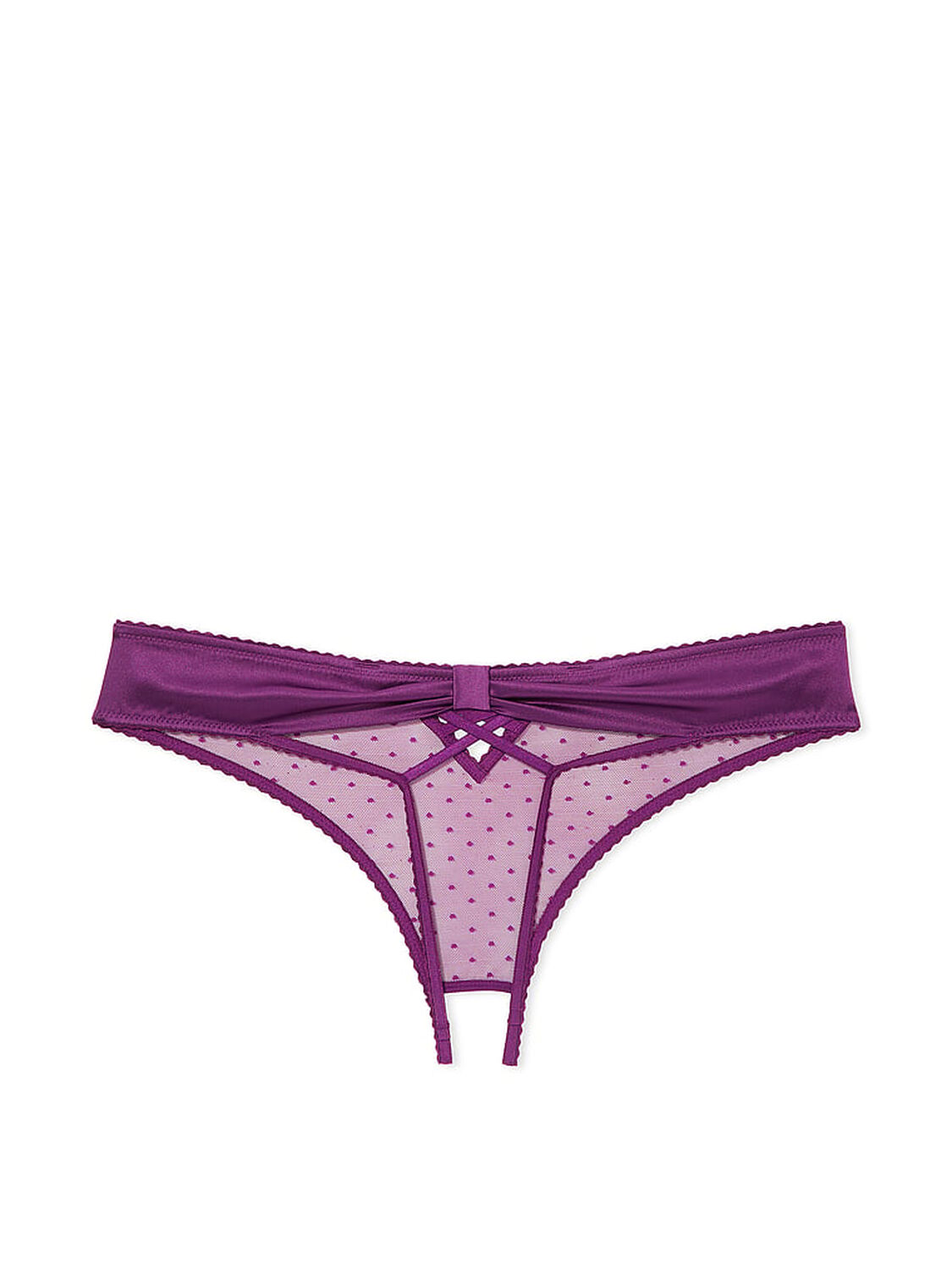 vs Very Sexy Crotchless Lace-Up Bow-Back Thong Panty 4 of 5 