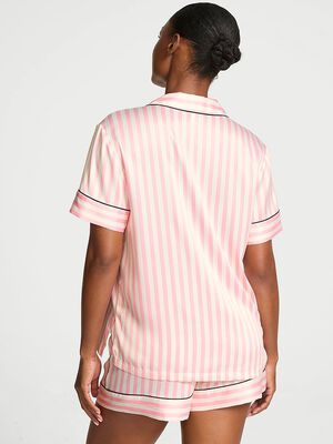 Glazed Satin Short Pajama Set