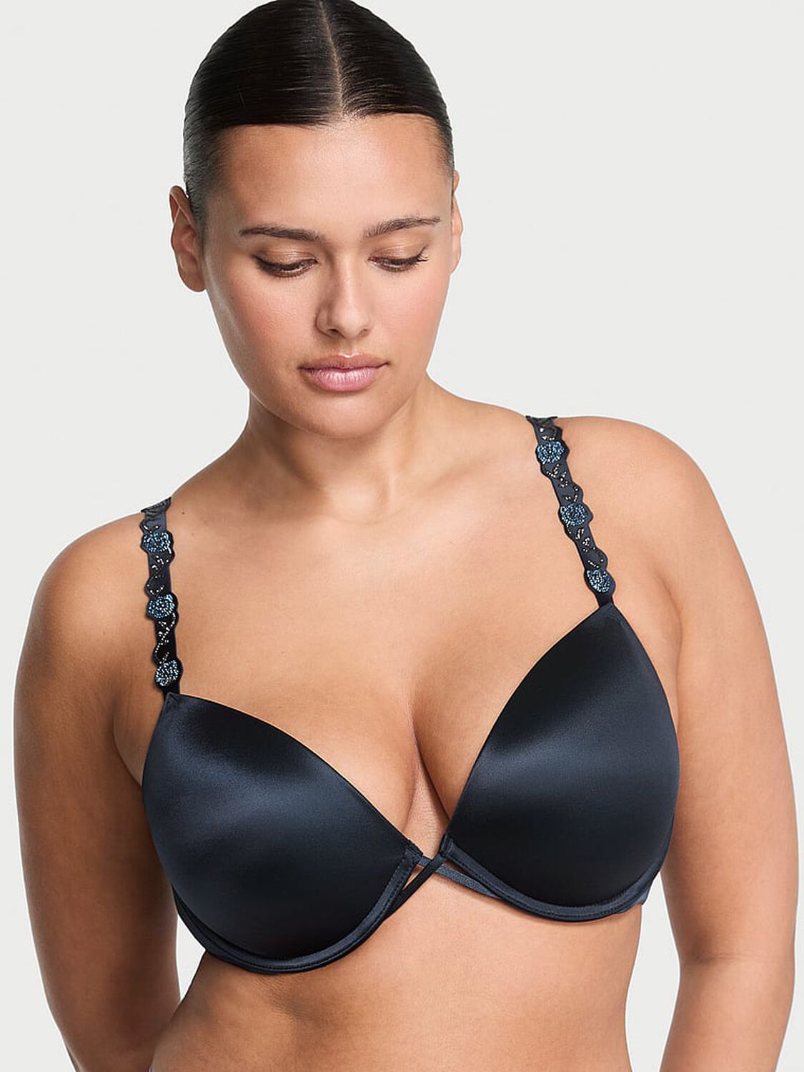 vs Very Sexy Electric Orchid Shine Strap Push-Up Bra Dark Twilight 3 of 3 