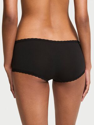 Cotton Lace-Trim Boyshort Panty