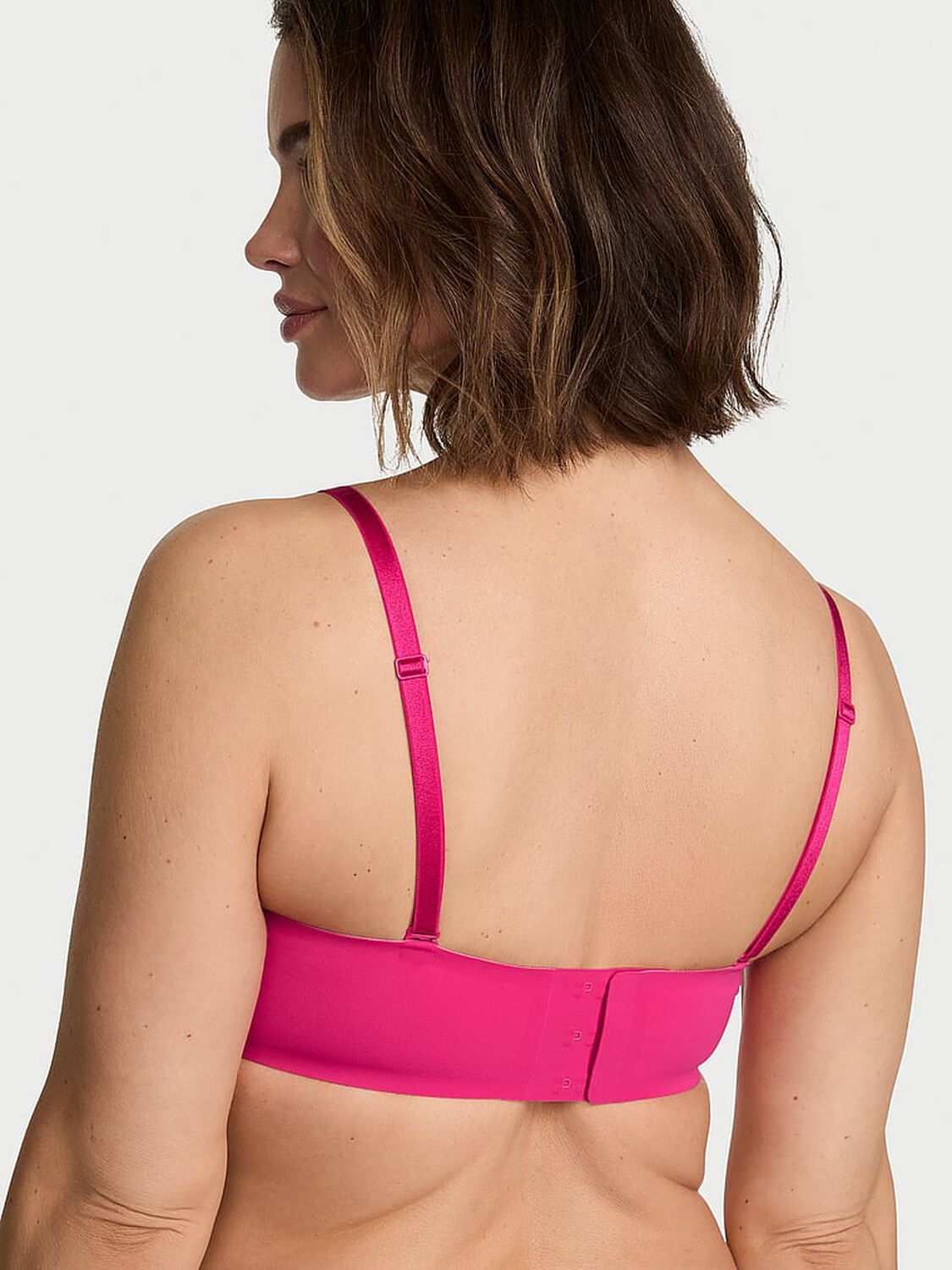 vs Victoria's Secret Bare Push-Up Wireless Bandeau Strapless Bra Pop Pink 2 of 4 