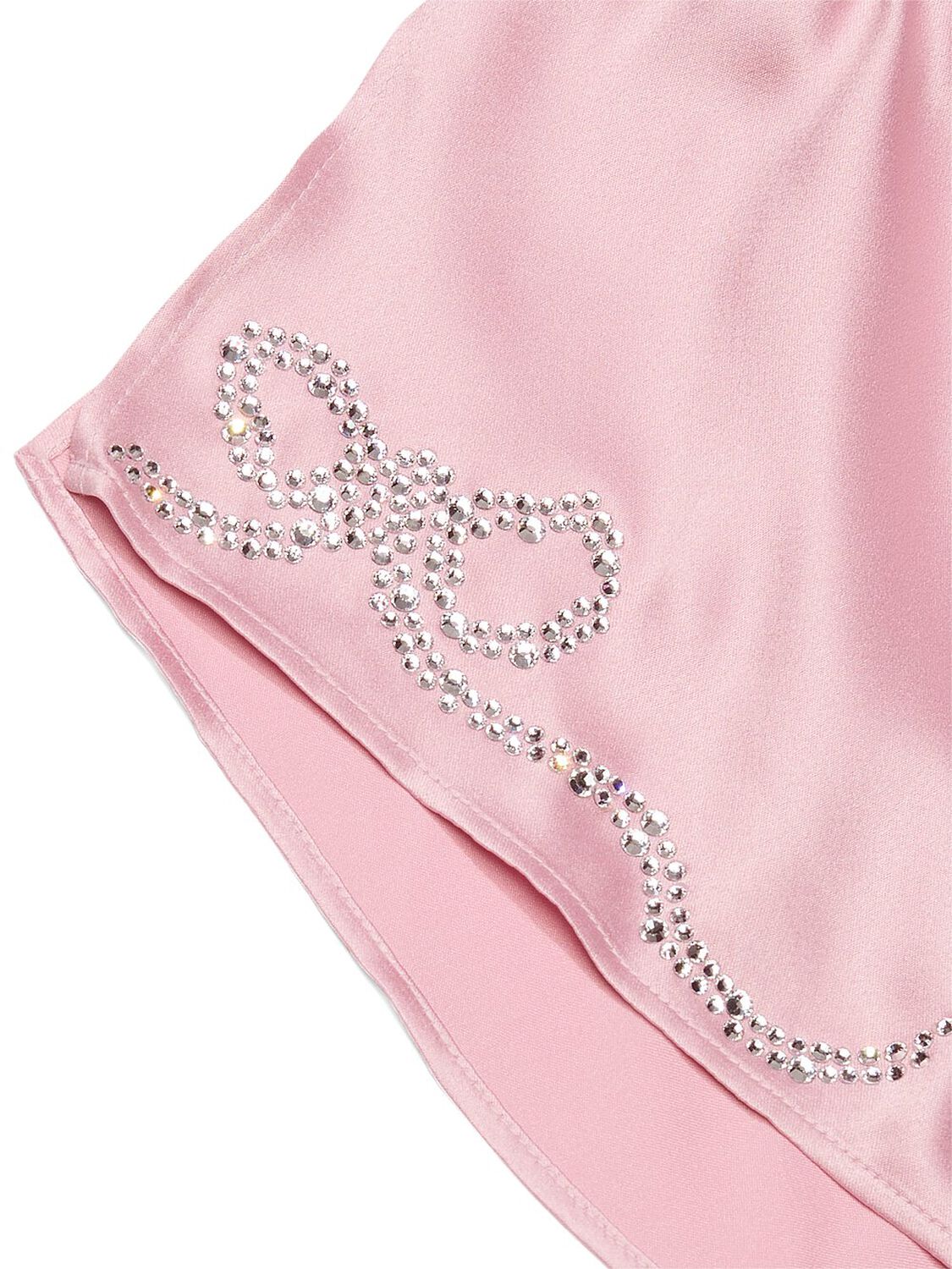 vs Victoria's Secret Twinkle Bows Satin Flutter Romper Chalk Rose 4 of 4 