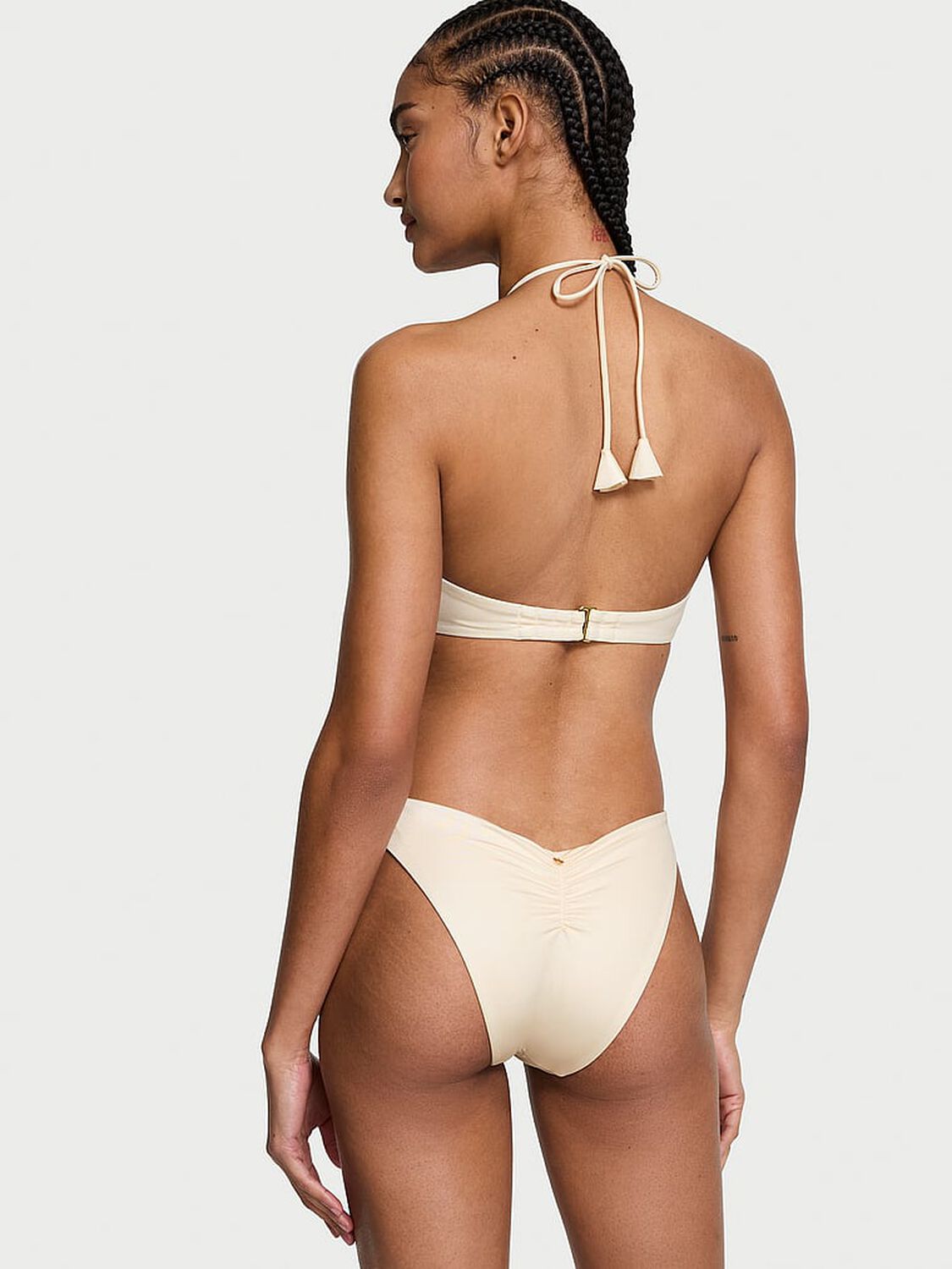 vs Victoria's Secret Swim Rosette Bandeau Bikini Top Candlelight 2 of 3 