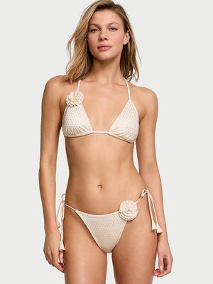Rosette Shine Triangle Bikini Top