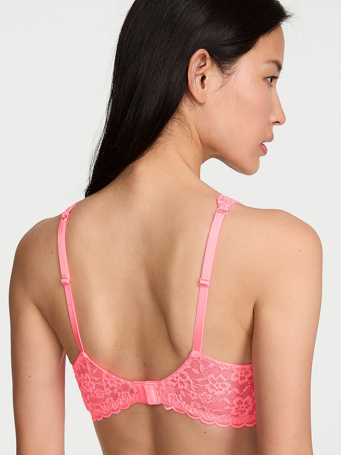vs Victoria's Secret Lacie Unlined Balconette Bra Pink Highlighter 2 of 3 