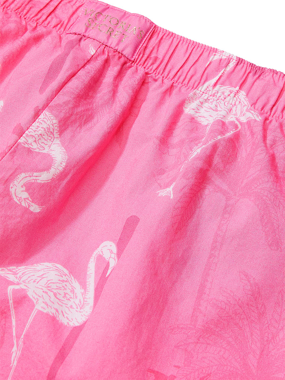 vs Victoria's Secret Cotton Short Tee-Jama Set Hollywood Pink Flamingos 4 of 4 