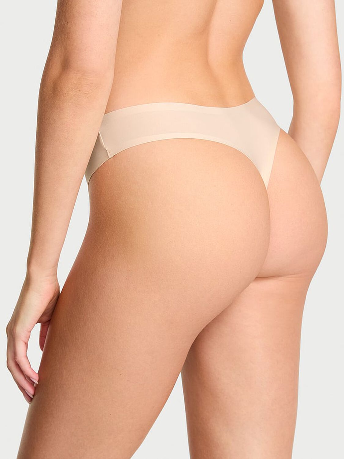 vs Body By Victoria Body by Victoria Flex Mid-Rise Thong Panty Marzipan 2 of 2 