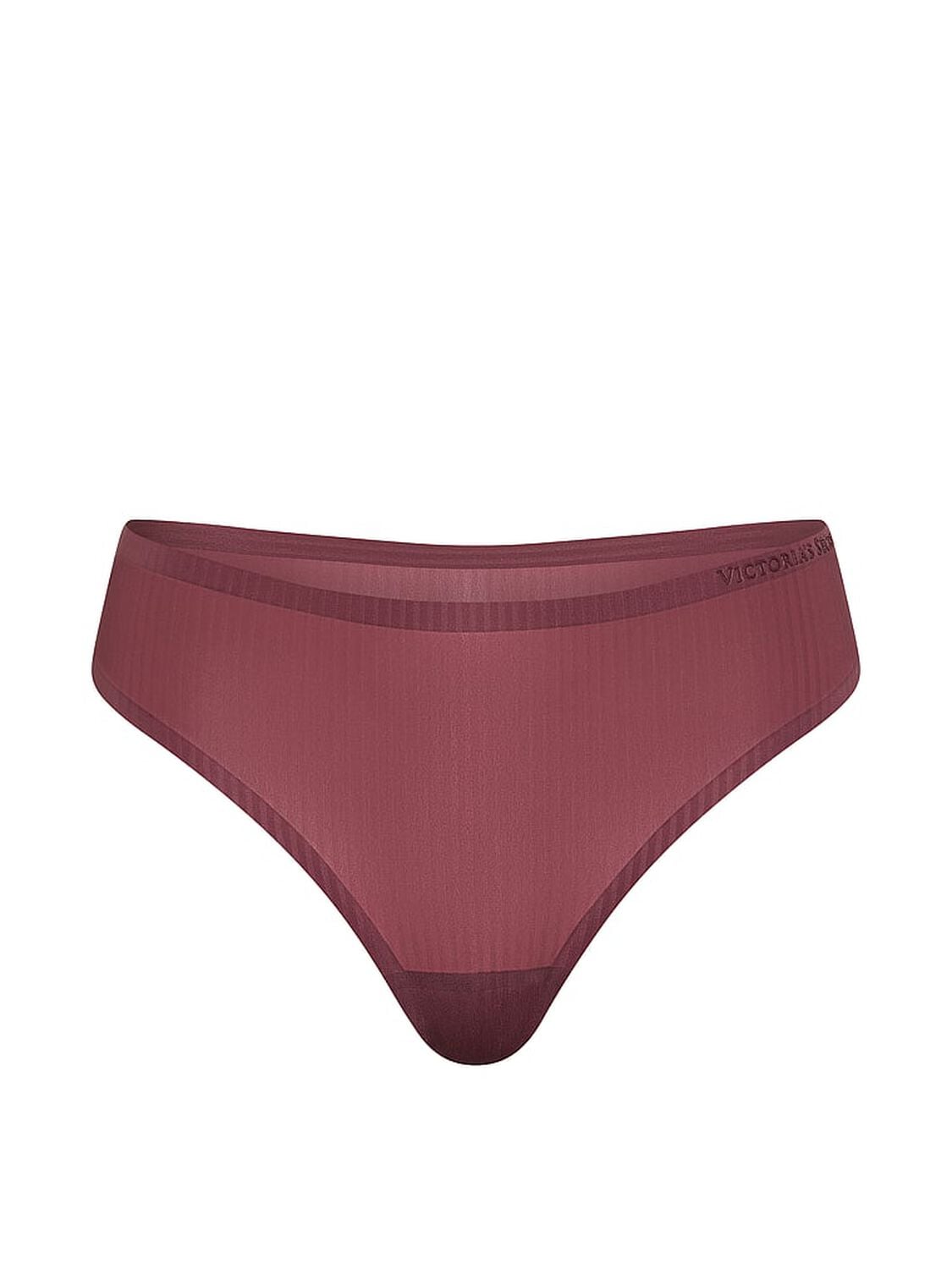 vs Body By Victoria Body by Victoria Flex Shadow Stripe Mid-Rise Thong Panty Morning Rose 3 of 3 