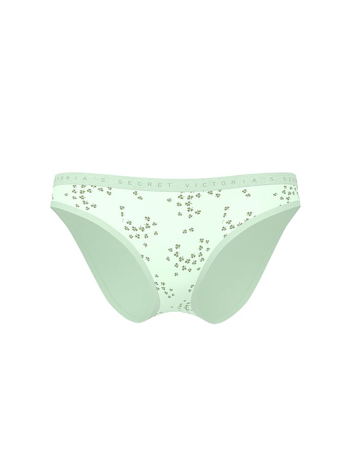 vs Victoria's Secret Stretch Cotton Bikini Panty Mint Scattered Clovers 3 of 3 
