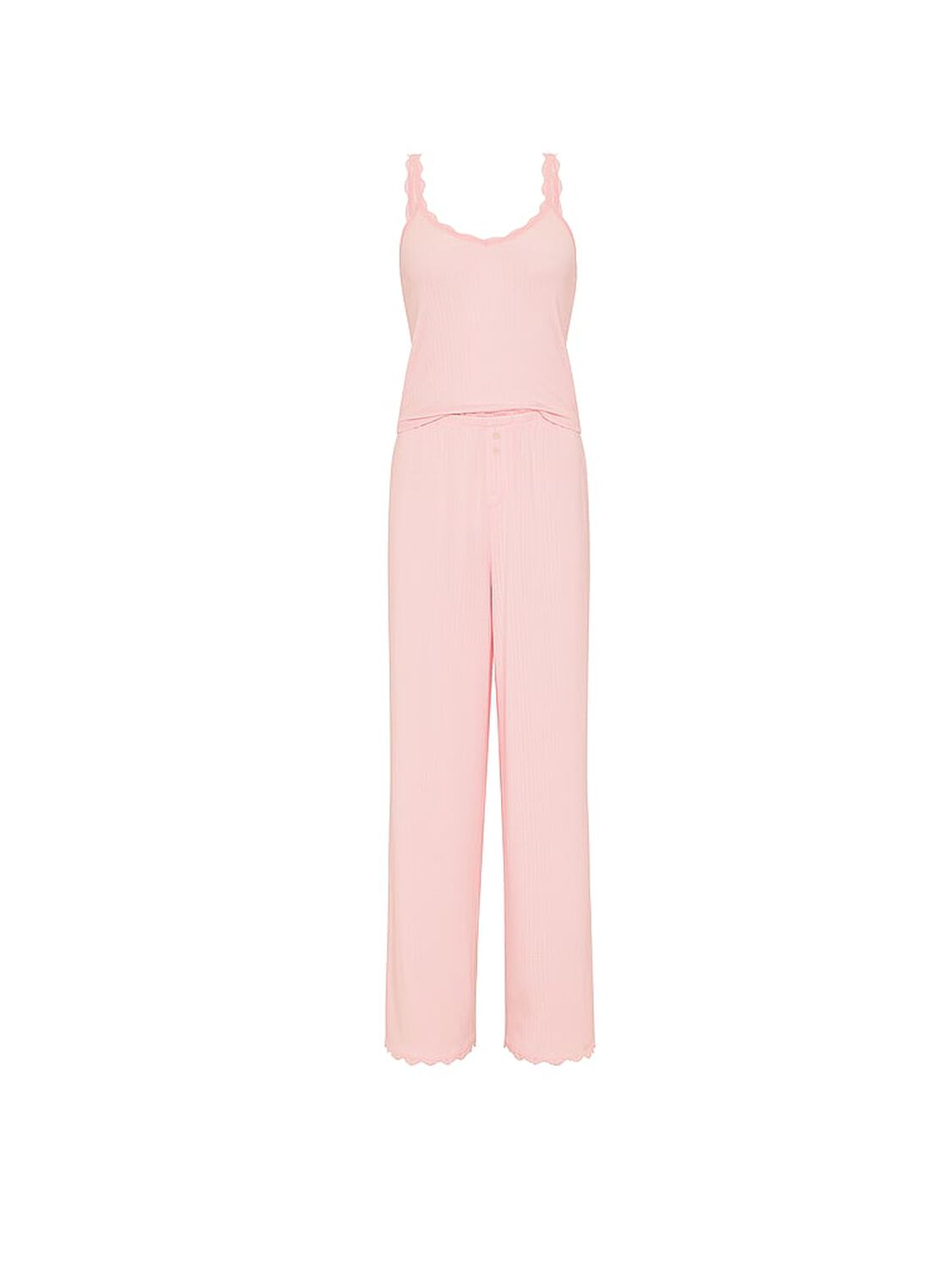 vs Victoria's Secret Pointelle Rib Tank & Pant Set Angel Pink 3 of 3 