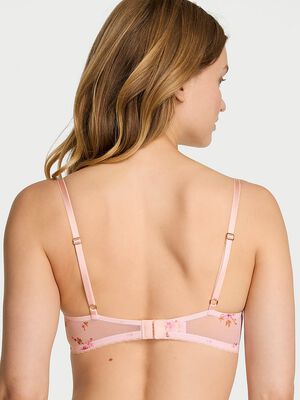 Wicked Unlined Sheer Flutter Open-Cup Balconette Bra