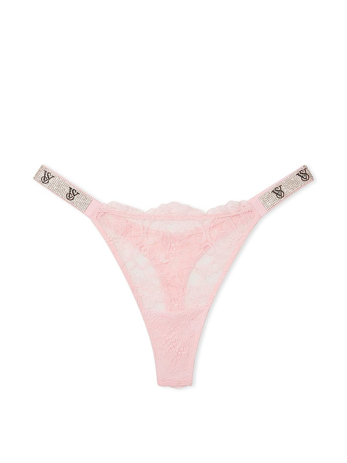 vs Very Sexy Shine Strap Lace Thong Panty Pretty Blossom 3 of 4 