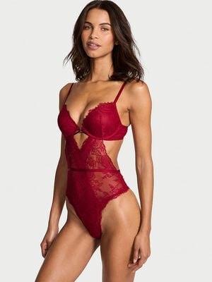 Rose Lace Push-Up Teddy
