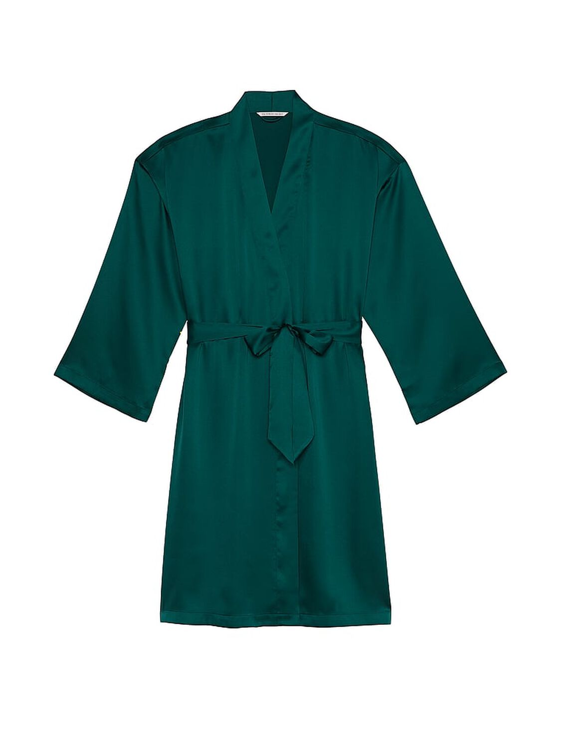 vs Victoria's Secret Satin Midi Robe Mystique Green 3 of 3 