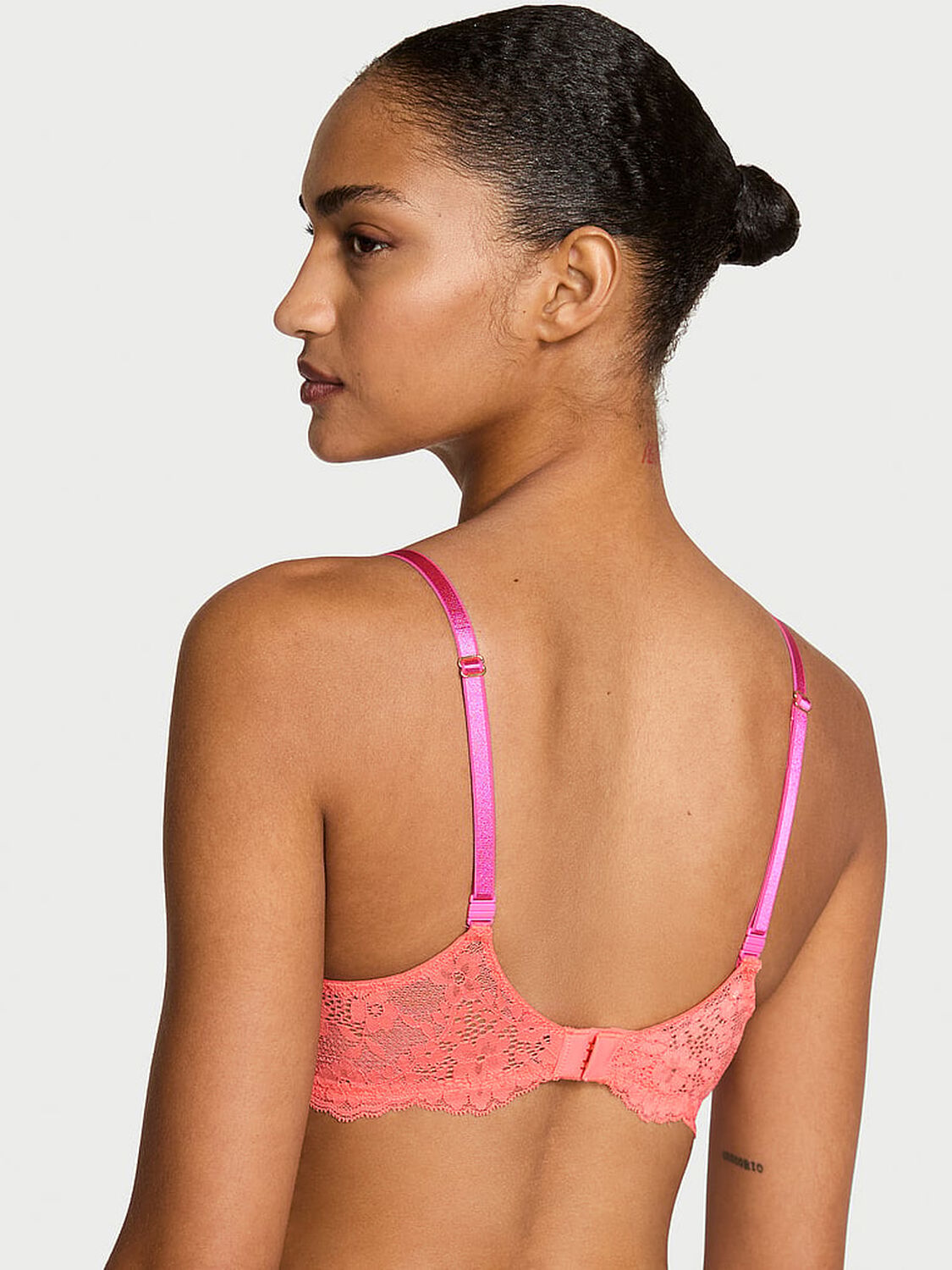 vs Dream Angels Wicked Lace Unlined Balconette Bra Cactus Flower 2 of 4 