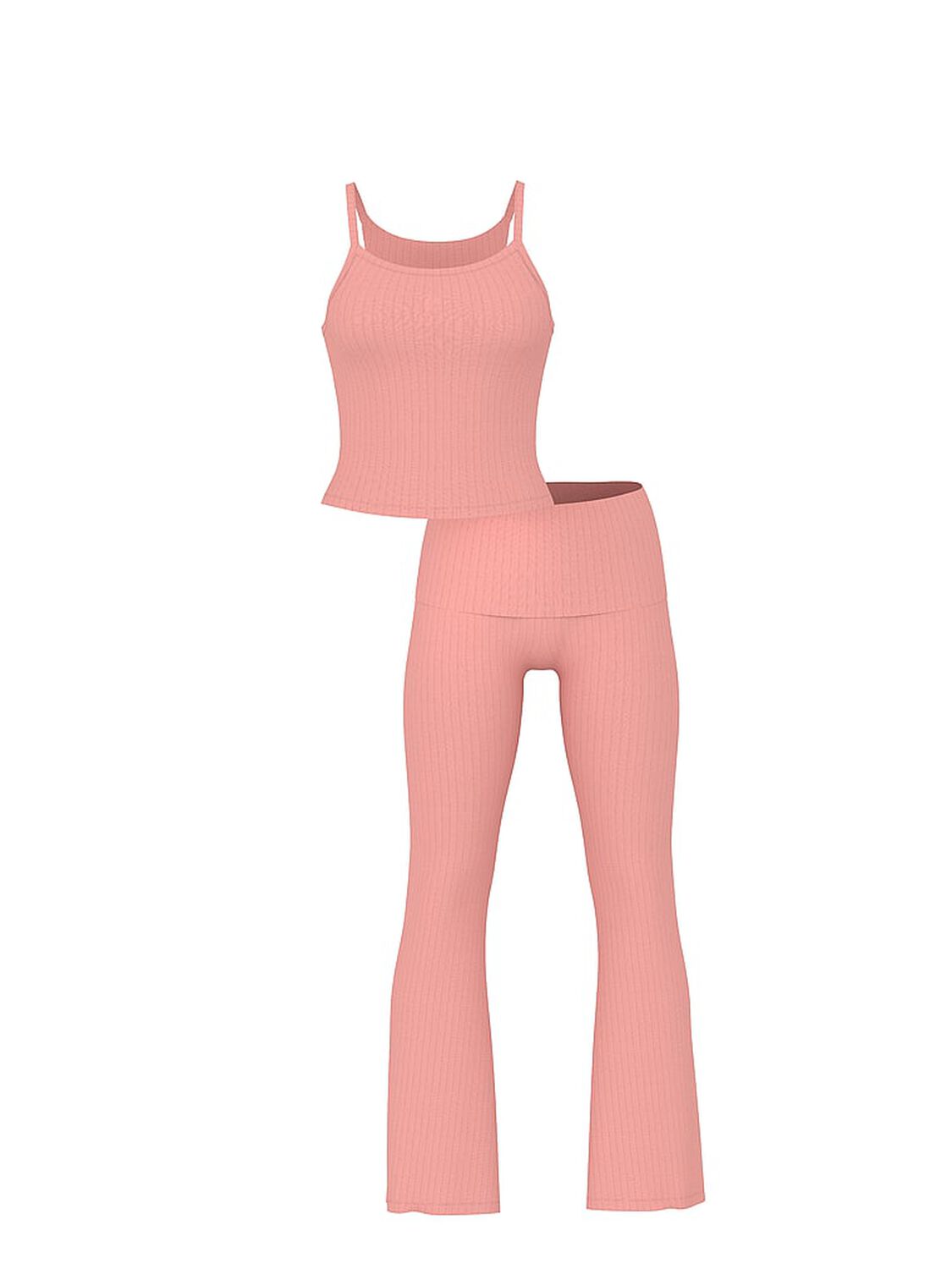 vs Victoria's Secret SoSoft&trade; Modal Wide-Rib Tank & Foldover Pants Set Blush 3 of 3 