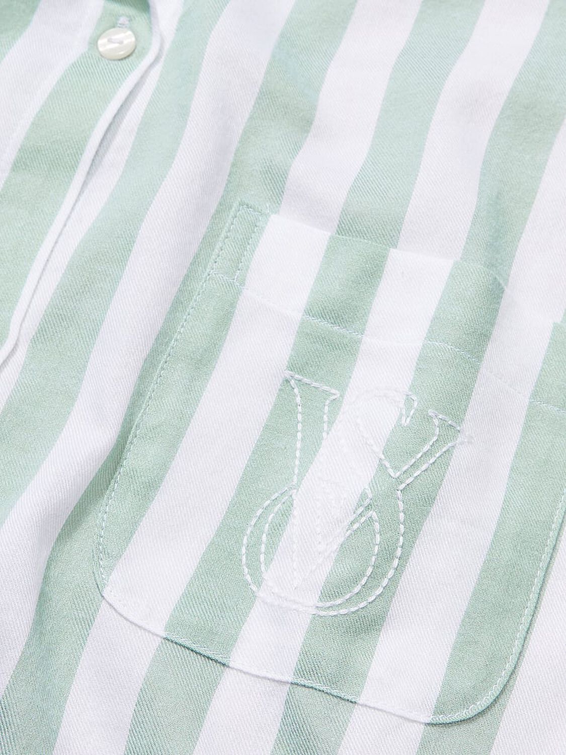 vs Victoria's Secret Modal-Cotton Long Pajama Set Seasalt Green Stripe 4 of 4 