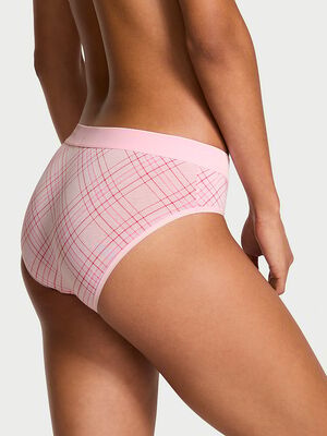 Logo Cotton Shine Patch Velvet Hiphugger Panty