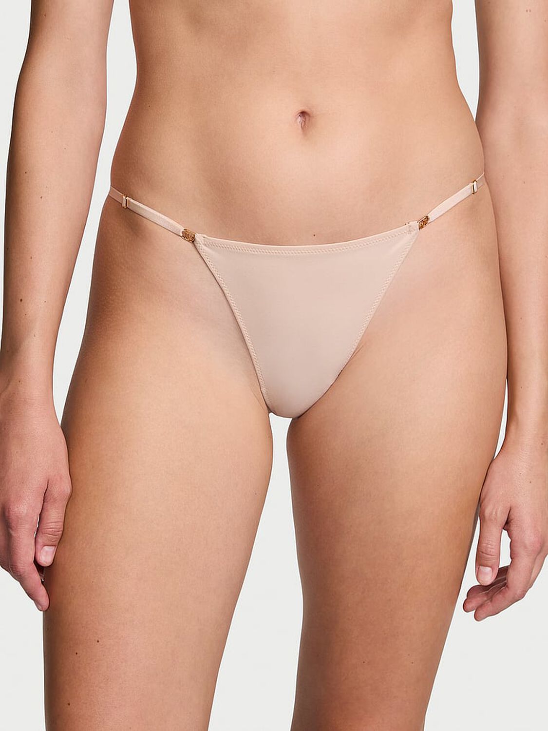 vs Dream Angels Smooth Adjustable Thong Panty Marzipan 1 of 4 