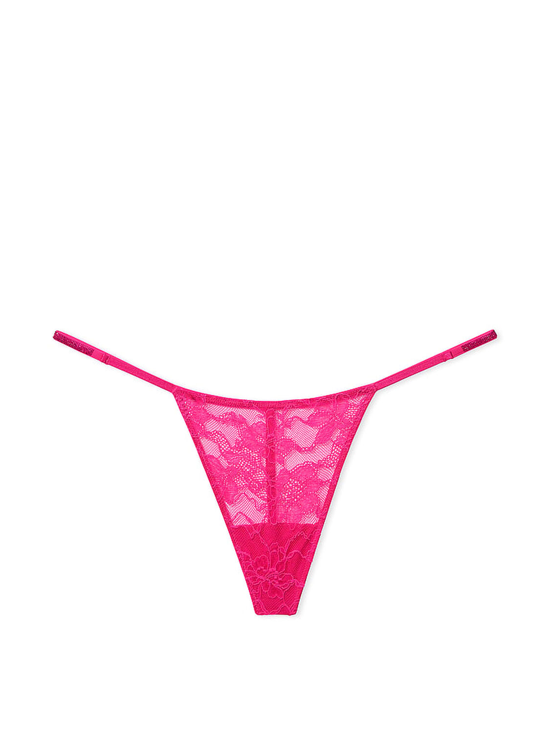 vs Very Sexy Shine Strap Lace V-String Panty Forever Pink 3 of 4 