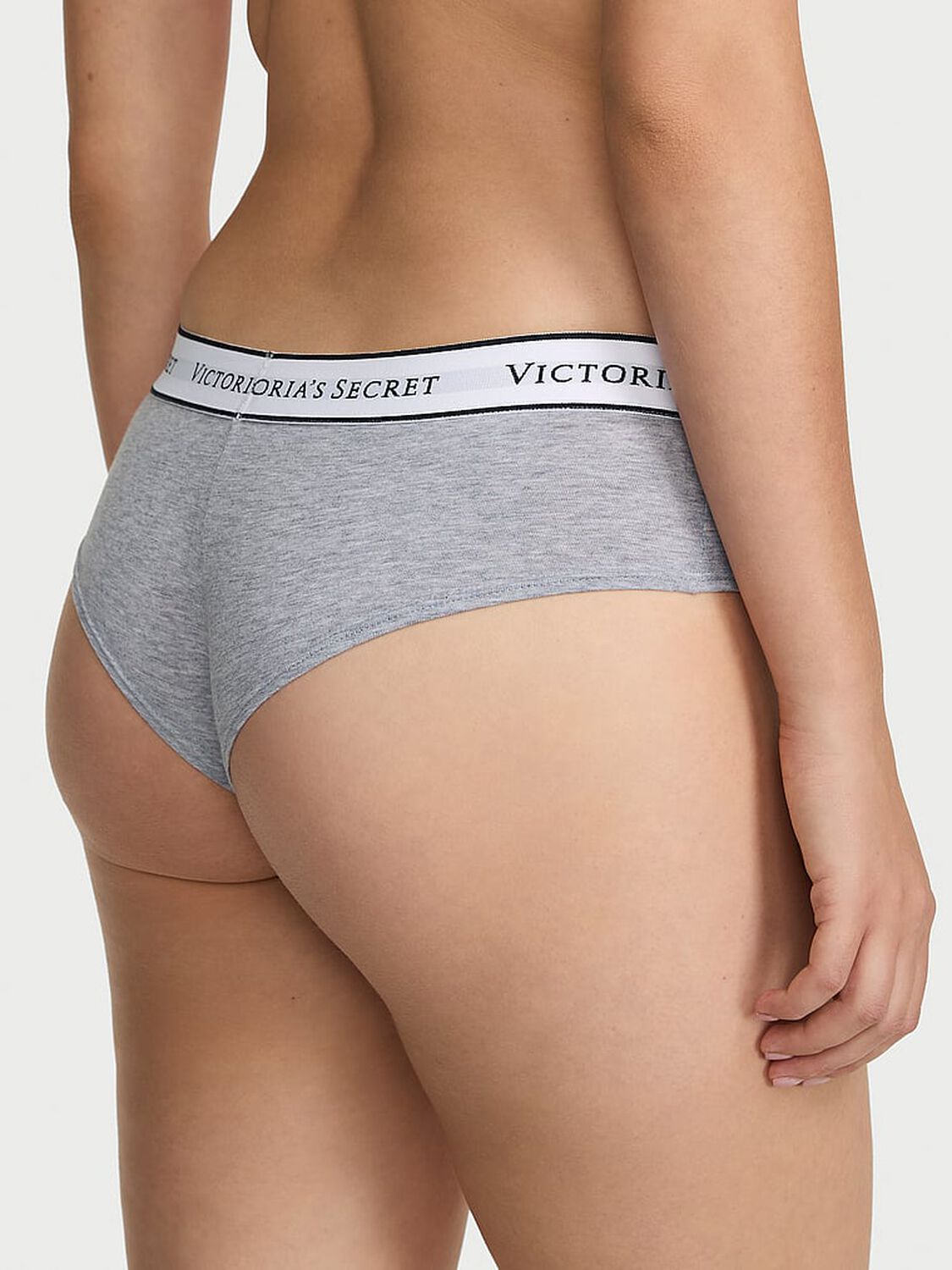 vs Cotton Logo Cotton Cheeky Panty Medium Heather Grey 2 of 3 