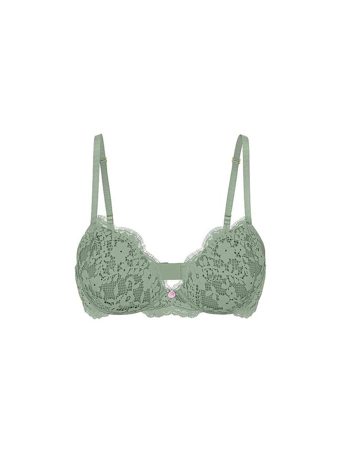 vs Dream Angels Lace Push-Up Bra Sweet Spearmint 3 of 4 
